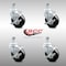 Service Caster 4 Inch SS Hard Rubber Wheel Swivel 3/8 Inch Threaded Stem Caster Set Brake SCC SCC-SSTS20S414-HRS-TLB-381615-4 - alternate 5